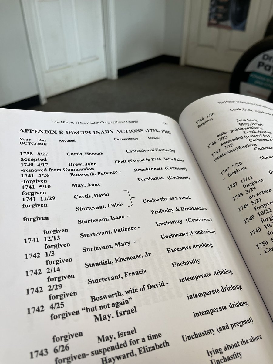 gothchickens's tweet photo. Peak new england experience: browsing a local church's archive of colonial unchastity confessions while you wait to have your car inspected https://t.co/9Tk7Pi8xaI