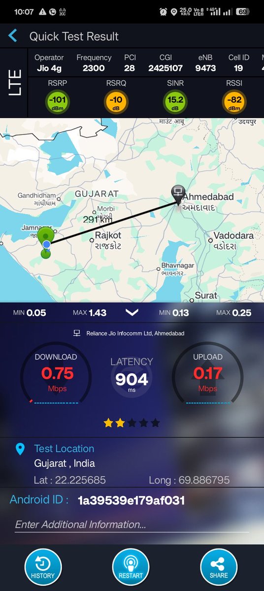 MaheshVado67965's tweet image. @JioCare @reliancejio जियो का नया स्कैम! पहले महीने 'ऑफर' के नाम पर लालच दिया और दूसरे महीने बिल में सब वसूल लिया। Moti Rafudad (361170) में 5G मशीनें धूल खा रही हैं, स्पीड 0.17 Mbps है और बिल ₹900+ का? ये लूट बंद करो! जनता को बेवकूफ मत बनाओ। #JioScam #DigitalIndia