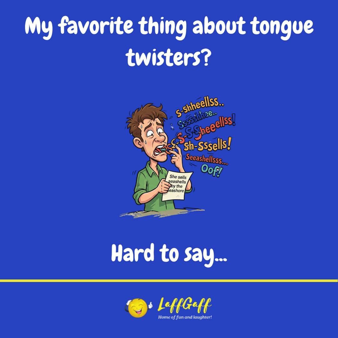 LaffGaff's tweet image. My favorite thing about tongue twisters?

Hard to say… 

#funny #jokes #dadjokes #dadjokesdaily

laffgaff.com/funny-joke-of-…