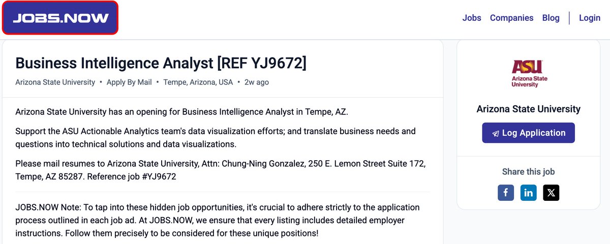 Guess what, Arizona State University is pulling the same trick
paper-mail only applications for a BI analyst in Tempe

job not on their career site
is this another university PERM labor market test to save a job for an immigrant instead of an American?