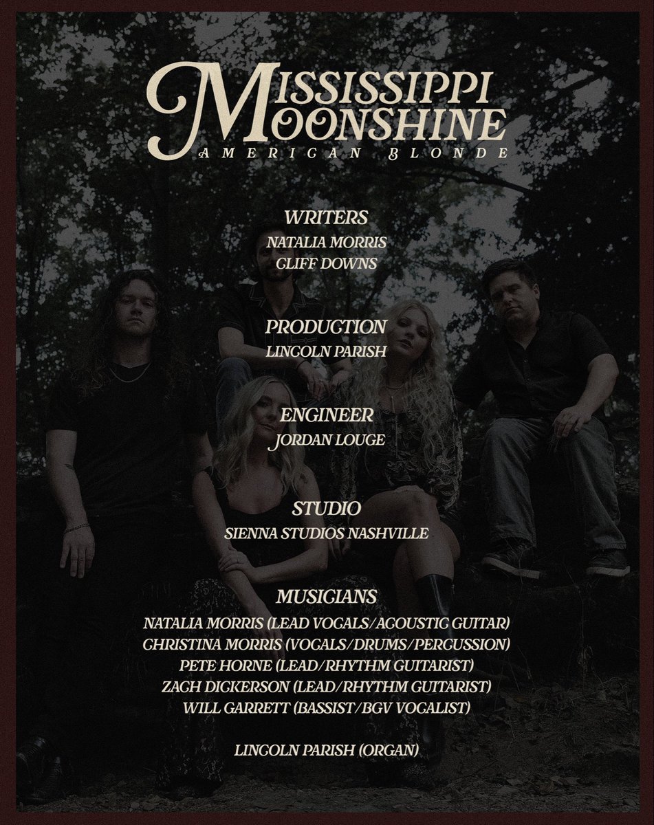 americanblnde's tweet image. MISSISSIPPI MOONSHINE is now yours TODAY ⚡️🎶

There’s so much to say about this song, and we are on cloud nine now that she’s finally here. 🤩

Go listen!!! 

lnk.to/1vrzdt 

#newmusicfriday #recordingartist #newrelease #availablenow