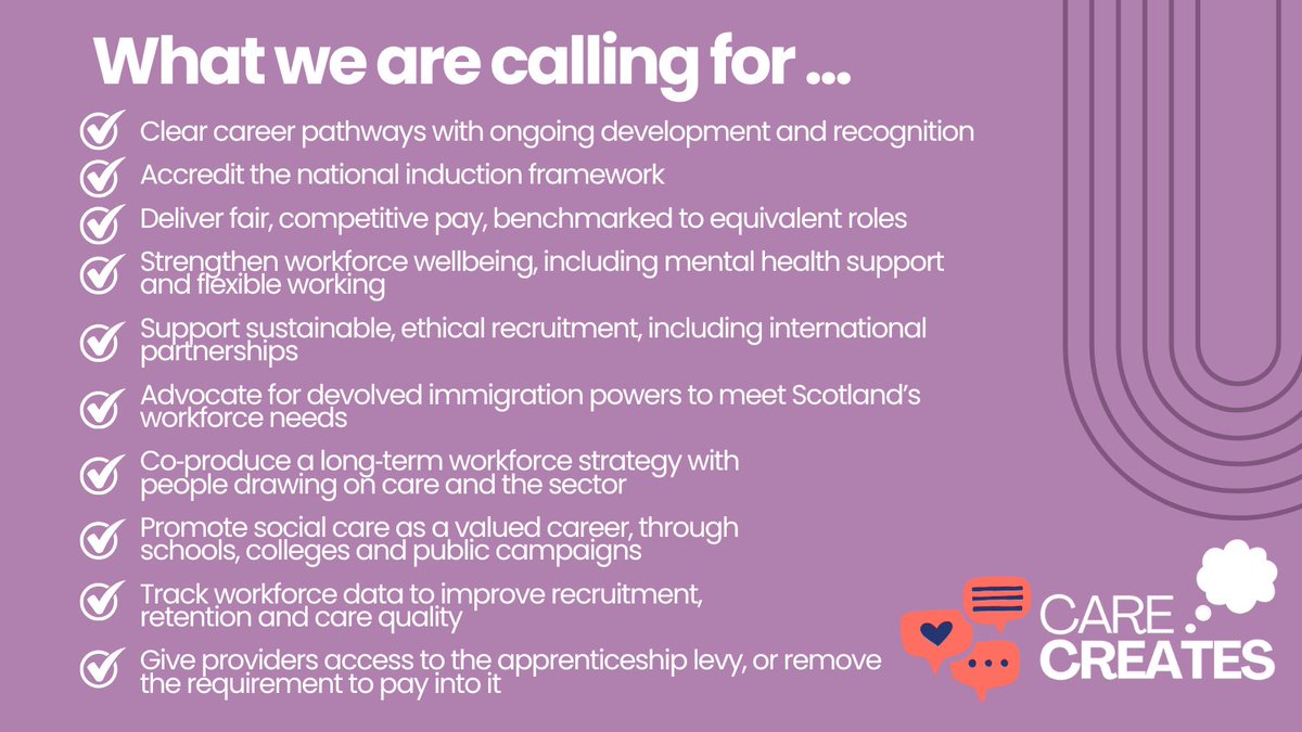 DrDMacaskill's tweet image. These are the steps to #FairWork for Scotland’s #socialcare #workforce - I hope candidates for #ScotParl26 will support. #CareCreates