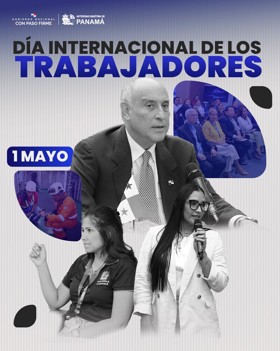AMP_Panama's tweet photo. ¡Fuerza, compromiso y orgullo marítimo!🇵🇦

Saludamos a todos los trabajadores en su día, especialmente a quienes integran la familia de la AMP. Gracias por su labor incansable para mantener a Panamá como líder de la flota mundial y motor del comercio global. 🌊🚢

#ConPasoFirme https://t.co/cydLfVVEuD