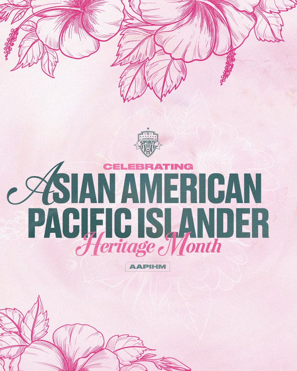 WashSpirit's tweet photo. Join us as we celebrate Asian American Native Hawaiian Pacific Islander Heritage Month and the incredible impact of the AANHPI community on and off the pitch! 🌸🫶 https://t.co/zS3tFNQ2hu