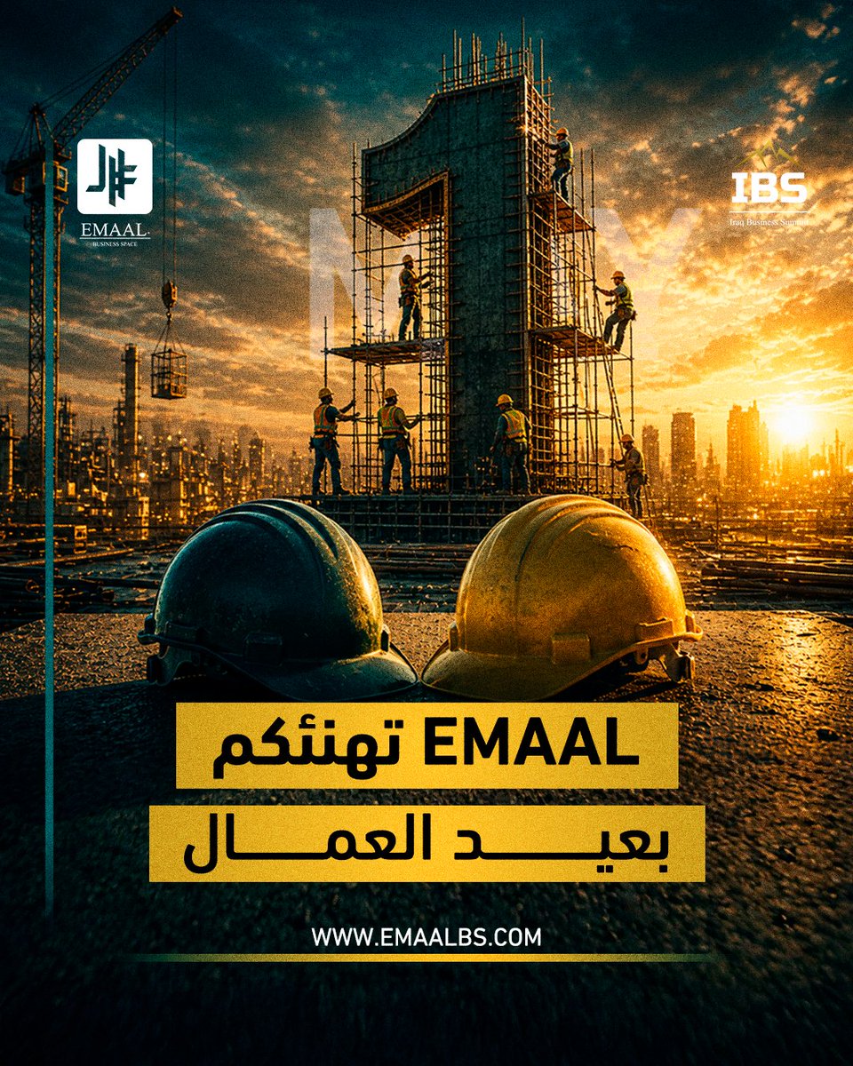 IB_Summit's tweet photo. تحتفي @Emaal_BS  بعيد العمال، تقديرًا لكل الجهود التي تُسهم في بناء المستقبل وصناعة النجاح.

كل عام وأنتم أساس التقدم وروح الإنجاز.

#عيد_العمال #يوم_العمال #EMAAL #نجاح #تقدم #إنجاز #فريق_العمل #بناء_المستقبل #العراق

https://t.co/rZUZnYbveL https://t.co/E8GBuHaeP5