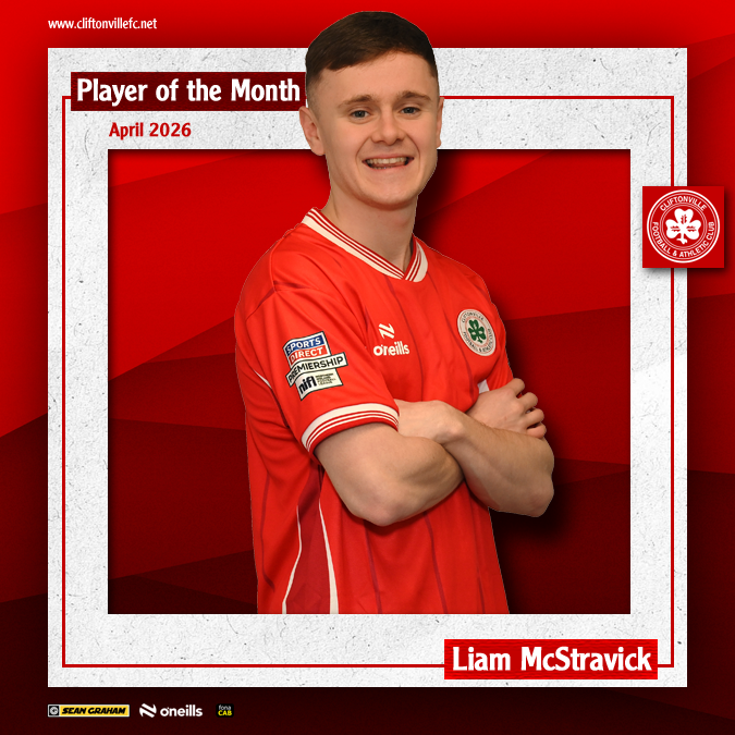 cliftonvillefc's tweet photo. 🥇 PLAYER OF THE MONTH

Cliftonville supporters have voted Liam McStravick as April's star man.

➡️ https://t.co/rUJKtS03ma https://t.co/1H2HpRQWiJ