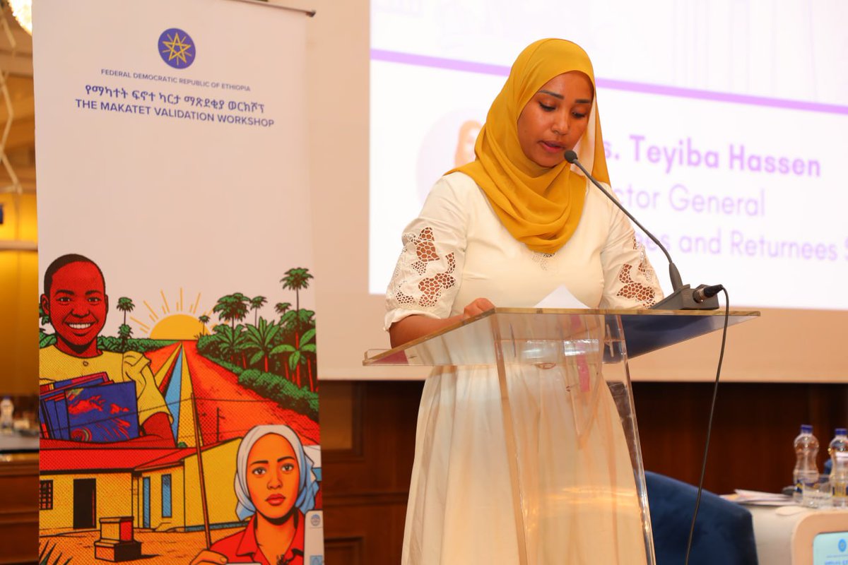 RRSEthiopia's tweet photo. A high-level workshop marked the validation of #MakatetRoadmap, 🇪🇹’s framework for the socio-economic inclusion of refugees. The event aimed to foster shared understanding, endorse strategic pillars &amp; implementation modalities &amp; incorporate stakeholder feedback before its launch. https://t.co/qZALtUqmsC