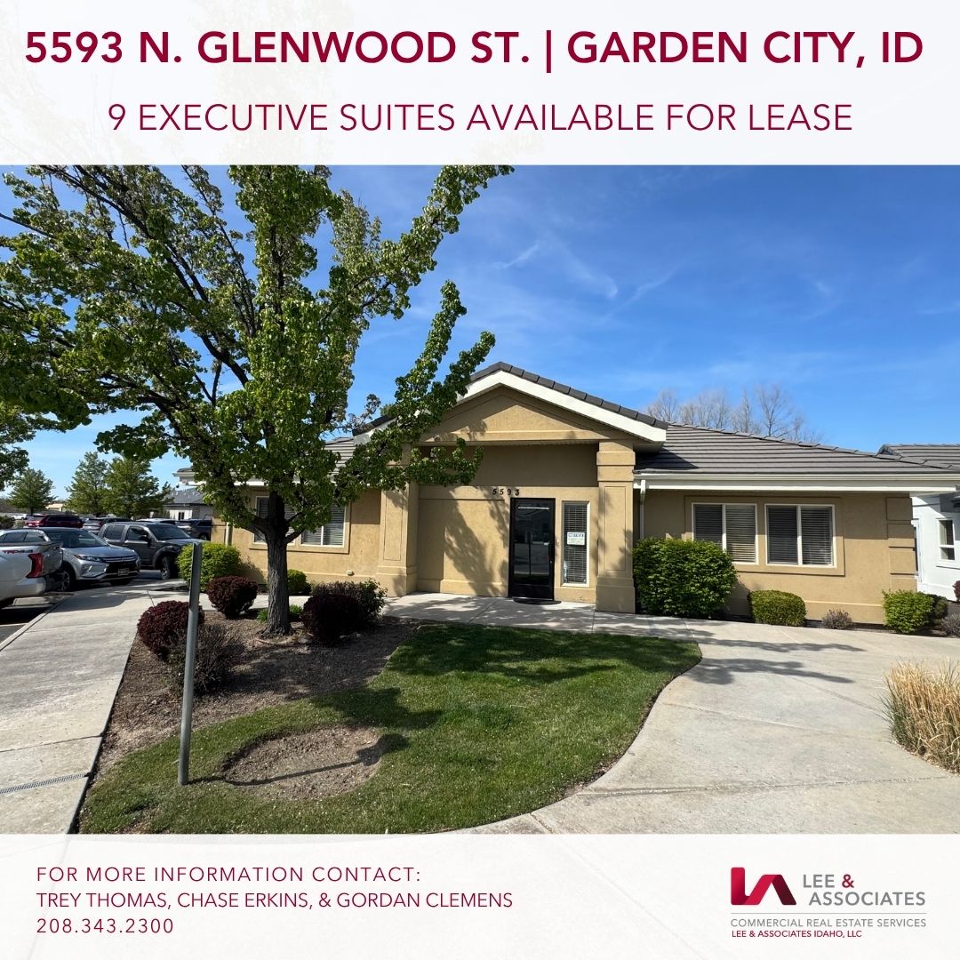 LeeAssociatesID's tweet image. Executive Office Suites For Lease in Garden City, ID! For More Information, Please Visit: monkeylink.co/c0d5f9 

#cre #realestate #forlease #office #commercial #commercialrealestate #leeassociates #realestateinvestor