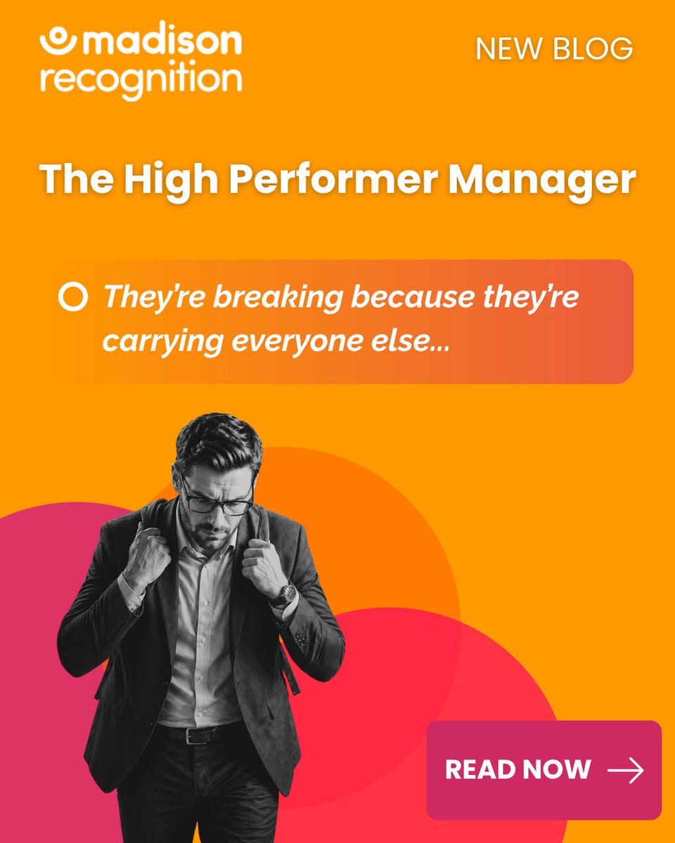 m_recognition's tweet photo. High-performing managers aren’t breaking because they’re weak.

They’re breaking because they’re carrying everyone else.

👉 Read: The High Performer Manager
https://t.co/reHXz5FIXs

#LeadershipInsights #HighPerformance #EmployeeExperience https://t.co/IT3x7FQmYh