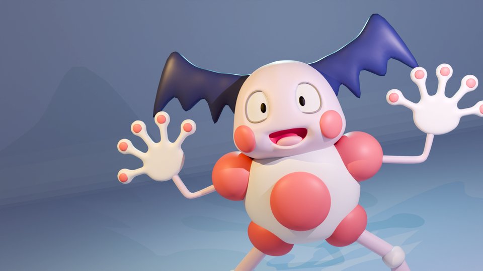 #blender #3DCG #ポケモン
バリヤード🤡
色がつけばなんかそれらしく見えるはずなので（震え声）