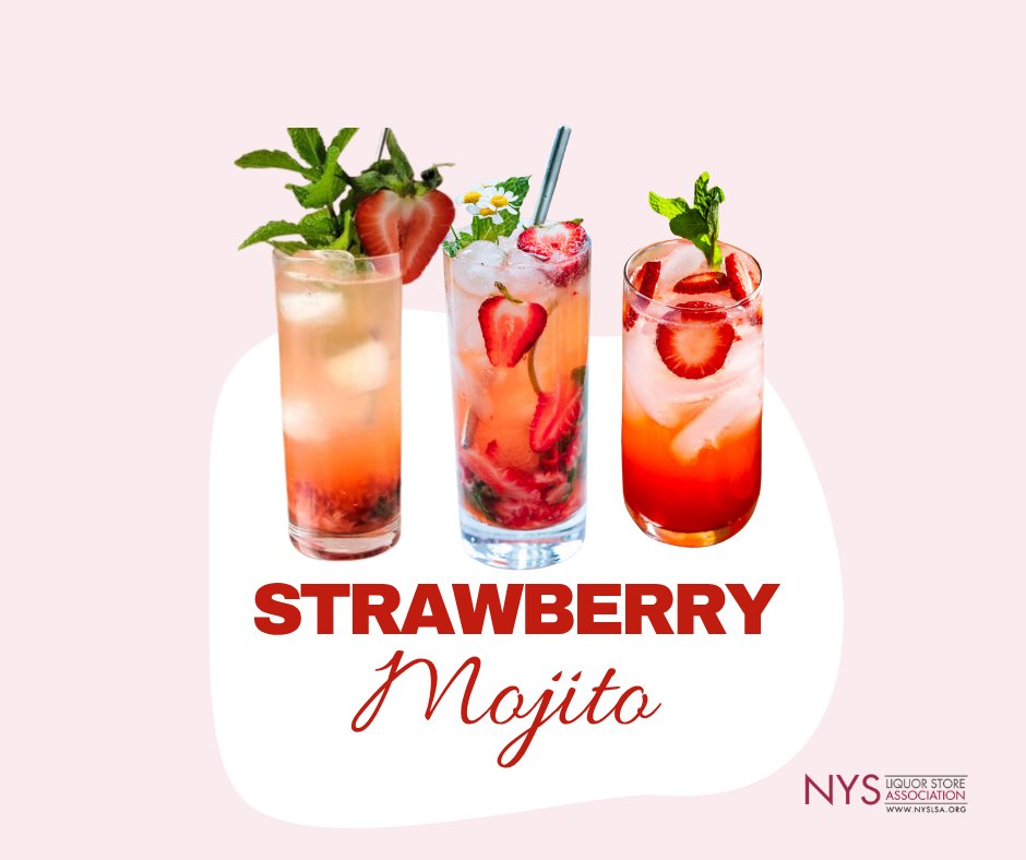 NYSLSA's tweet photo. May is National Strawberry Month! 🍓
Celebrate with a refreshing strawberry cocktail—like a strawberry mojito, the perfect blend of sweet and fruity flavors. 🍹
Check it out here: https://t.co/44Tbv9J7ZM                        #NYSLSA #NationalStrawberryMonth #StrawberryCocktails https://t.co/crt6yboTt8