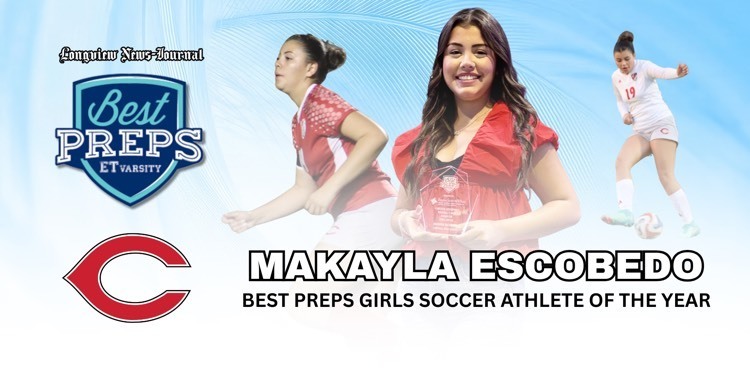 CarthageISD's tweet photo. Makayla Escobedo Named ETVarsity Girls Soccer Athlete of the Year https://t.co/8ahnxqjlaN https://t.co/CxyH5Iqo7Q