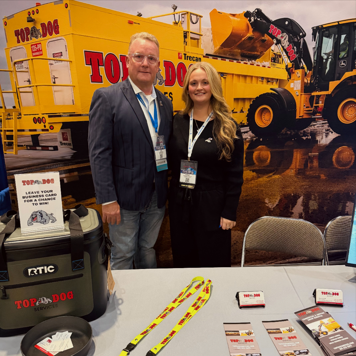 topdogservice's tweet photo. Sander and the Top Dog team had a wonderful week at the 2026 International Aviation Snow Symposium, attending as a legacy sponsor of the event❄️💪 

Many thanks to our team, exhibitors, and attendees who make it all possible!😀

#winteroperations #topdogservices #veteranowned https://t.co/lgaCQo30sj