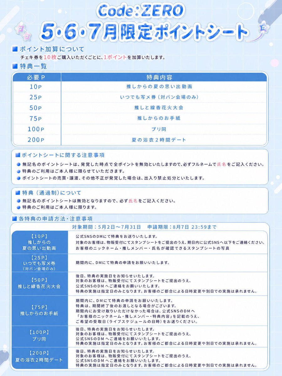零々様　オーダー専用ページ 零[Hz] 「ZEROHZ LIVE TOUR 2025 Nebul∀ SAGA1」開催記念くじ | RAFFLE