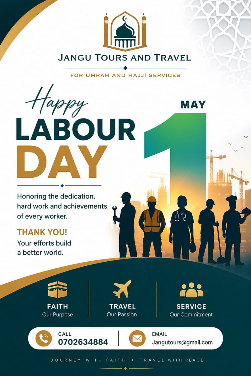 To all those that effortlessly give their all. 
Your work is appreciated. 
#LabourDay 
#UmrahBonanza