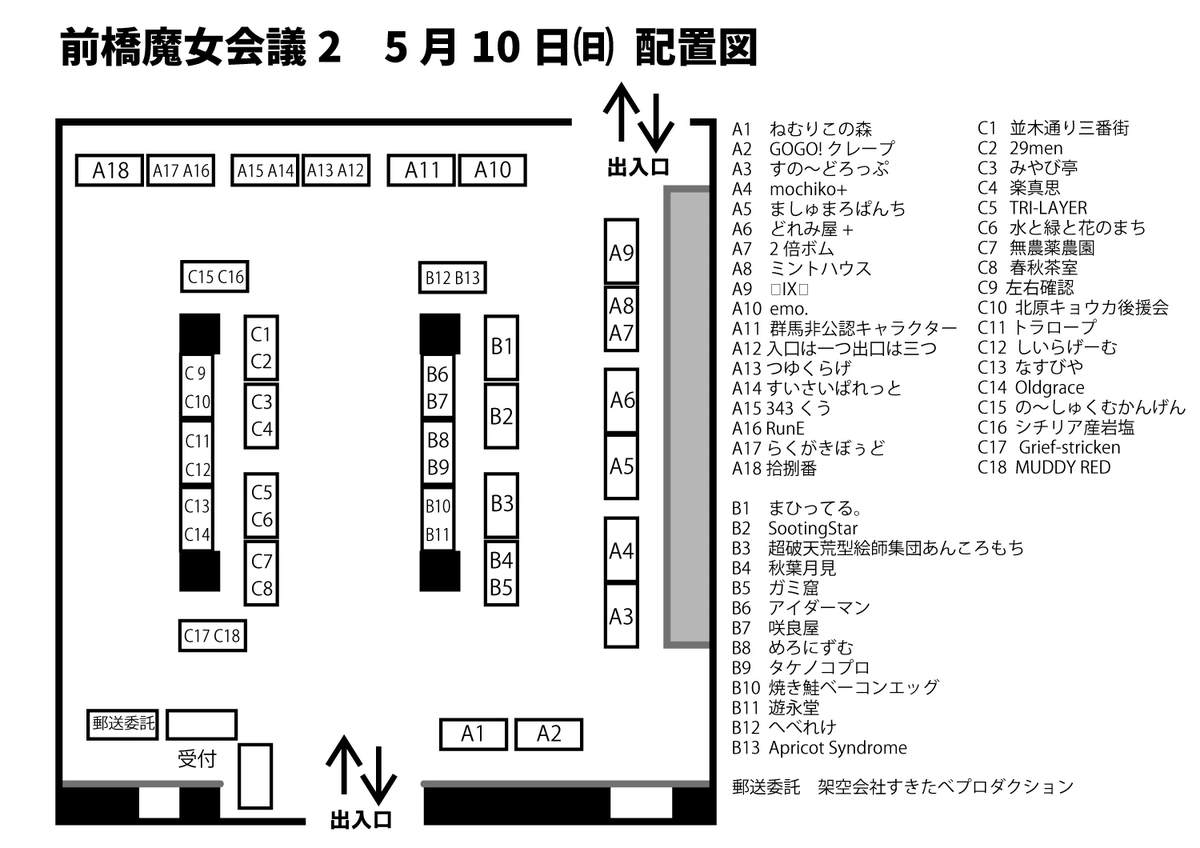 Cブロックと配置図はこちら

詳細はリンク先のnoteにて公開しております。
note.com/guncomi/n/nc71…
