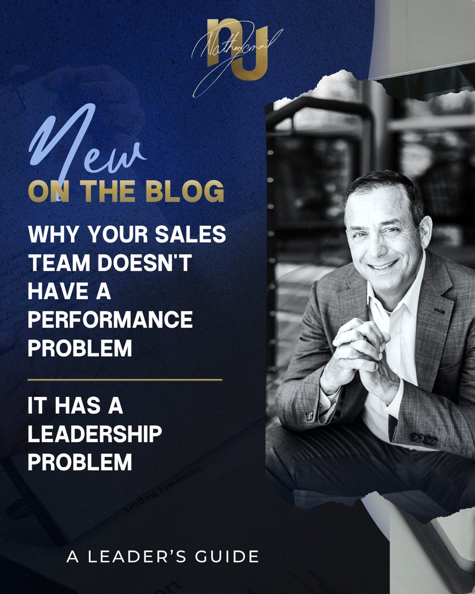 Your sales team doesn't have a performance problem. They have a leadership problem.

Good news: that's the more fixable one.

Build to Win™ starts with the leader, not the scoreboard.

→ nathanjamail.com