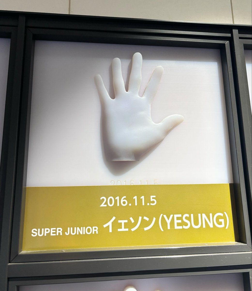 sj2024showtime's tweet photo. 名古屋駅の映画館にあるイェソンさんの手やっと見てきた！！🖐️💙
他の方の手と比べても、めーーーちゃ小ちゃいくてノムキヨウォだった🥹💓💓
映画観なくても手は見れるからぜひ💙
#YESUNG 
#シンフォニー豊田ビル https://t.co/W5Vyw8ZK70