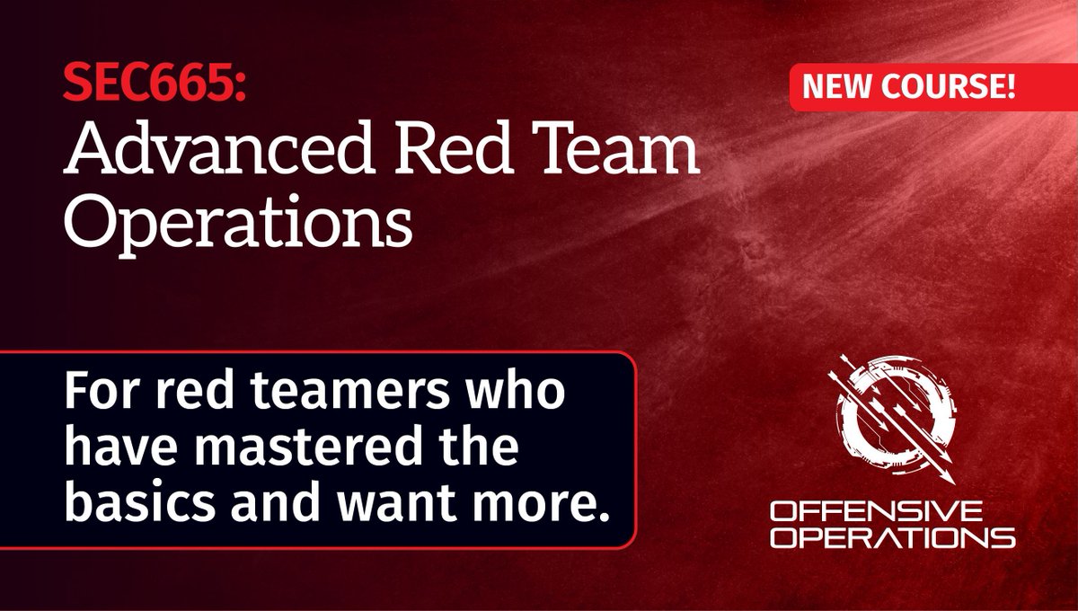 SANS Offensive Operations tweet media