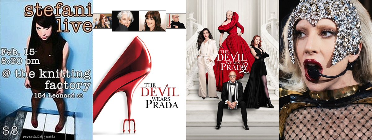 Em 2006, quando “O Diabo Veste Prada” estreou, Lady Gaga ainda era Stefani: tinha 20 anos, lançou o EP “Red and Blue”, foi dispensada por uma gravadora e voltou a cantar pelo Lower East Side, em Nova York.

Em 2026, aos 40, Gaga é uma artista consolidada. Já não precisa de bares: