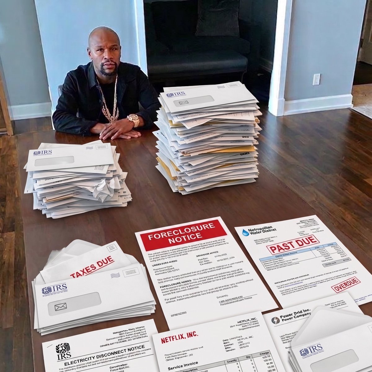 ddukelantern's tweet image. The #IRS is threatening to revoke  #FloydMayweather's #passport over a $7.25 Million Tax Debt!

He has a fight scheduled in Greece on June 27 🤕