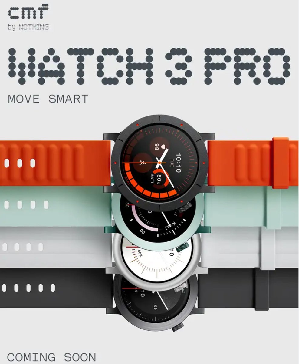 theandroidrush's tweet image. CMF Watch 3 Pro launching soon in India ⌚

• 1.43” AMOLED
• Dual-band GPS
• 131 sports modes
• IP68
• Up to 13 days battery
Solid budget smartwatch incoming 👀
#CMF #Smartwatch