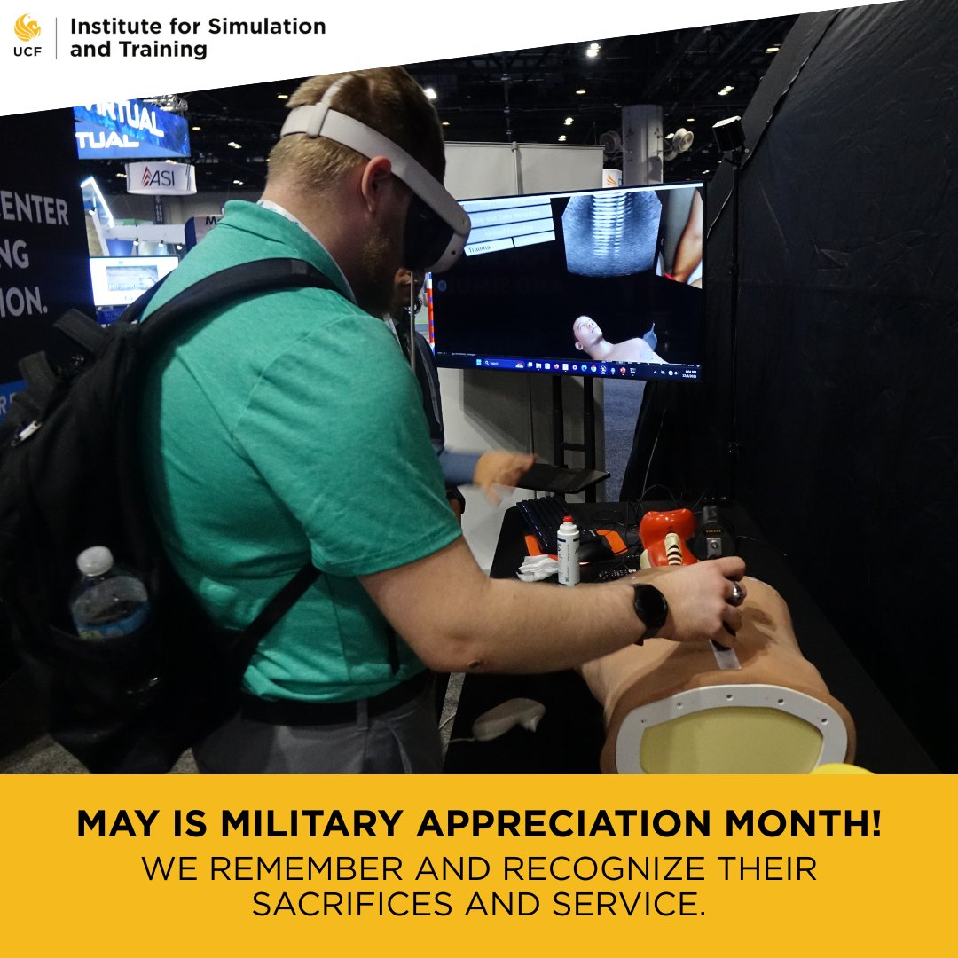 ISTUCF's tweet photo. This Military Appreciation Month, we honor the courage, sacrifice, and commitment of our warfighters. 🎖️

We’re proud to support those who serve by advancing technologies that improve training, readiness and mission success — because protecting those who protect us matters. https://t.co/LDS3SL8ktg