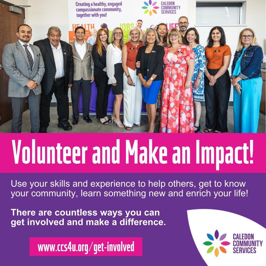 CaledonCS's tweet image. #Volunteer and make an impact right here in #Caledon! Use your skills and experience to help others, get to know your community, learn something new and enrich your life. Get started here: ow.ly/FjBW50YRQaX  and we'll help you find the right opportunities to #GetInvolved.