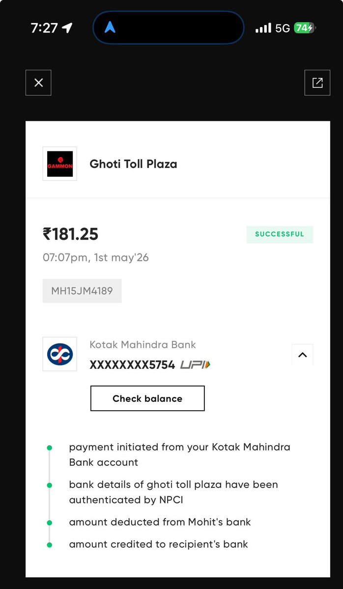 imShyamV's tweet image. Authorities need to clarify. Transparency and accountability are expected, not confusion and extra charges. @FASTag_NETC @nitin_gadkari 

#FASTag #TollPlaza #Highways #India #Accountability