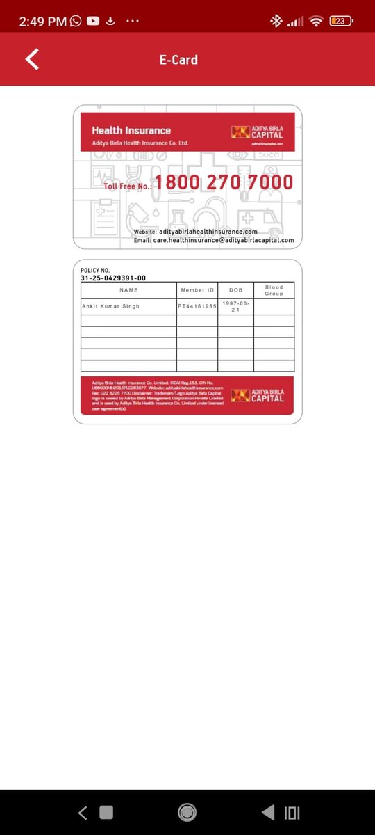 MishraDiya97852's tweet image. @policybazaar &amp;amp; @AdityaBirlaGrp cheated my colleague Ankit Kumar Singh. After disclosing Diabetes at the time of purchase (confirmed by RM Hasmukh), a ₹1.85L ICU claim was rejected for "non-disclosure." Now they are forcing a refund to escape their liability. #InsuranceFraud