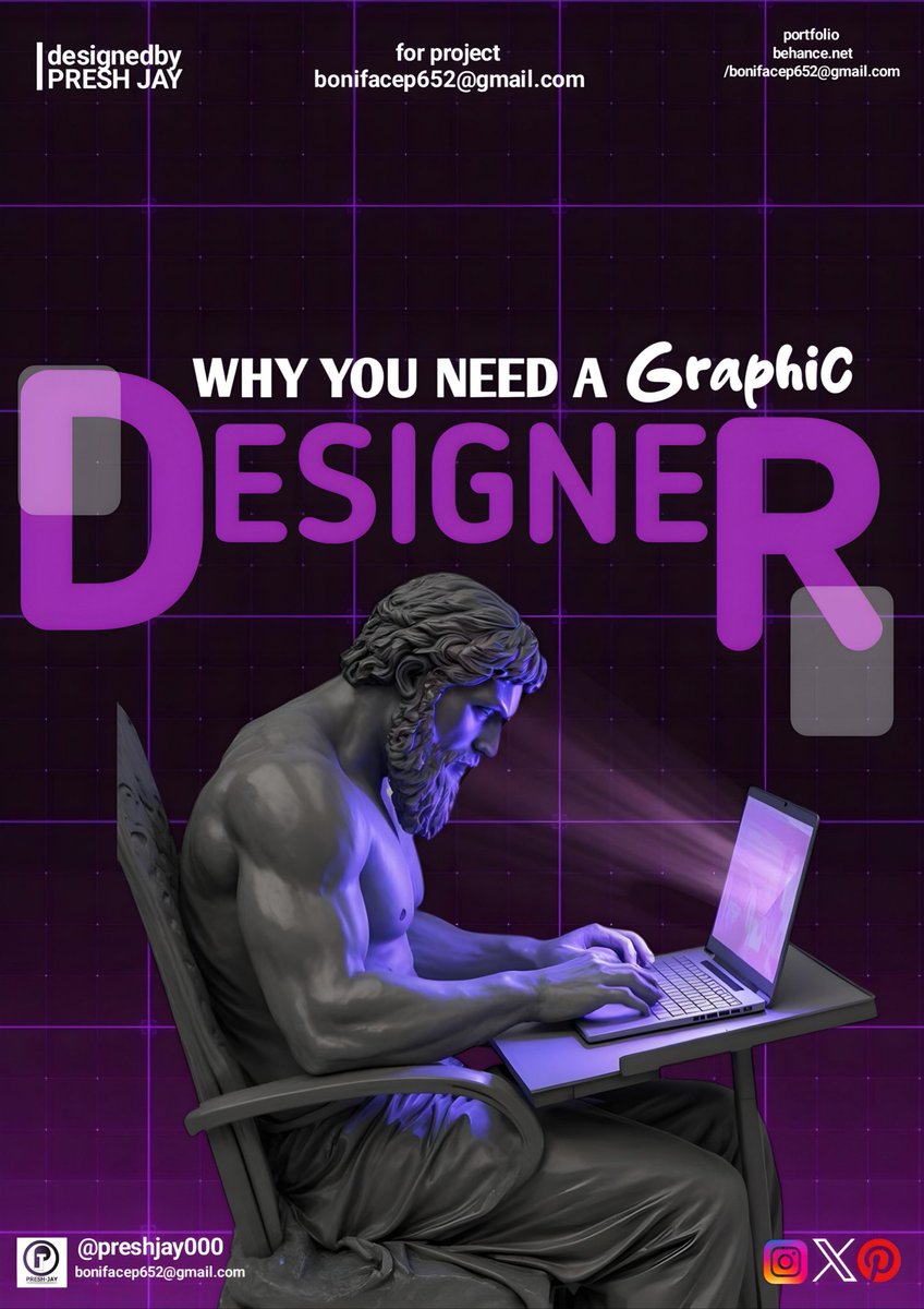 preshjay000's tweet image. Good design is not a luxury… it’s a necessity. 🎨
I help brands stand out, communicate clearly, and grow 🚀
— Presh Jay
📩 Open for work
👉 Do you think every brand needs a designer? 👇#GraphicDesign #PixelLab #DesignMatters #BuildInPublic #CreativeDesign #BrandDesign