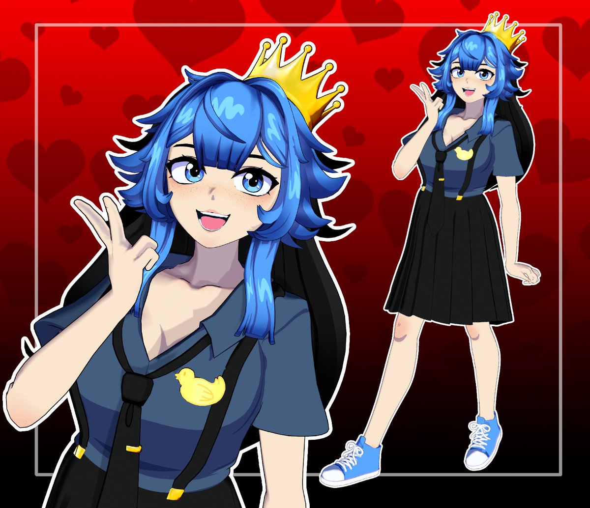 ⛧⛧ 3D VTUBER MODEL - SHOWCASE ⛧⛧  

⛧ vtuber - boatwater
⛧ made by me with vroid and blender~   

like my work? peep the replies <3