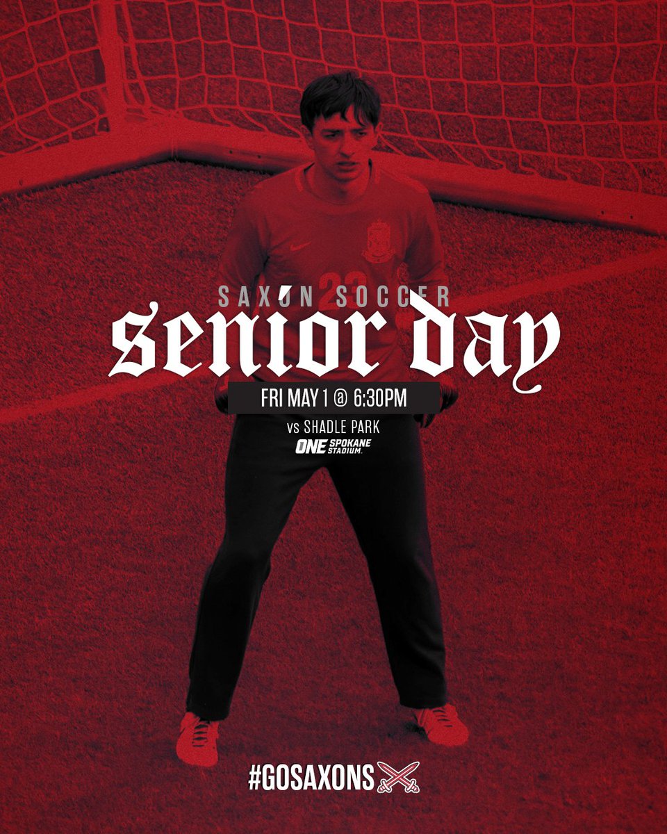 saxonsathletics's tweet image. Senior Day Saxon ⚽️ TONIGHT (5/1) at One Spokane Stadium vs Shadle Park at 6:30PM

#spokane #soccer #gosaxons⚔️