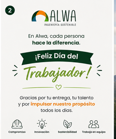 ALWAtweet's tweet photo. Hoy celebramos a quienes hacen posible cada logro: nuestro equipo 💙
En Alwa, reconocemos el compromiso, la dedicación y la pasión que cada uno aporta día a día.
Gracias por construir un futuro más sostenible con nosotros.
¡Feliz Día del Trabajador! https://t.co/VZ7WWa9T3b