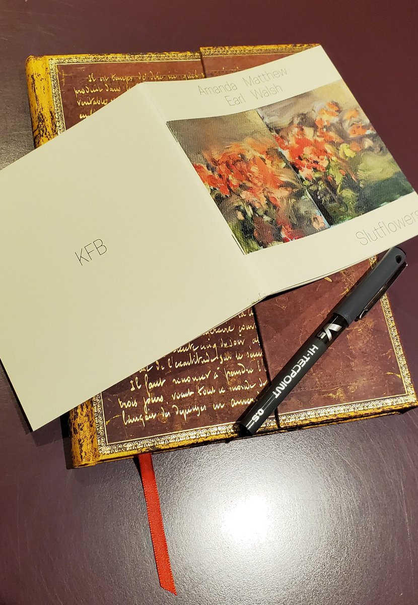 bookgaga's tweet photo. "I feel that it's
a poet's job to think of the existential, mark
down that what confuses me into a notebook which
I can burn before my death or not."

#TodaysPoem #poetry
Scythe and Fate by Amanda Earl &amp; Matthew Walsh in Slutflowers (2026 Knife|Fork|Book) https://t.co/U6CxWjHfxX https://t.co/q3Vf7I0tRd