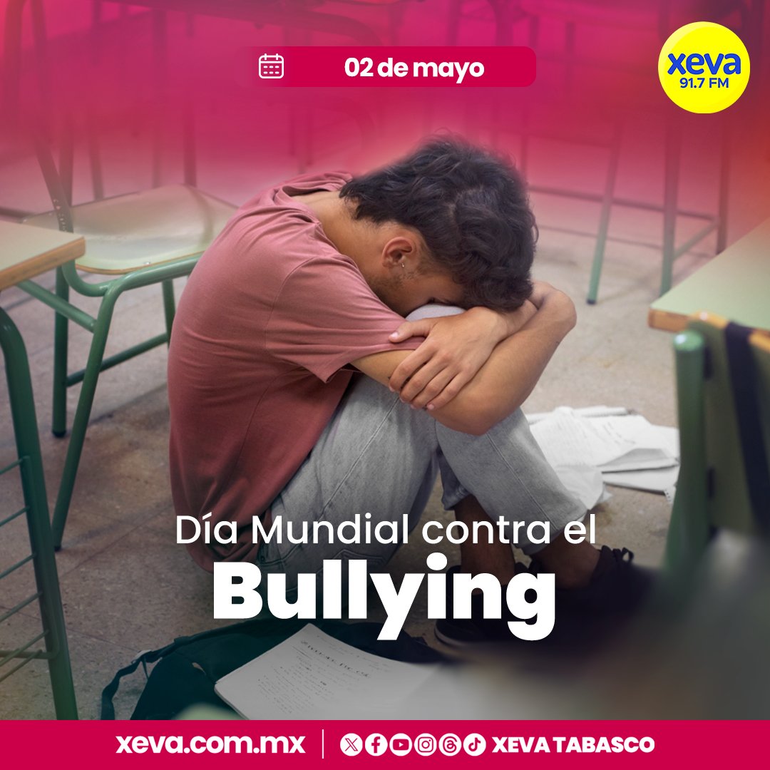 XEVATabasco's tweet image. 🗓️ #Efemérides | 💙🌍 Hoy conmemoramos el Día Mundial contra el #Bullying 💙🌍

Un recordatorio para promover el #respeto, la empatía y la inclusión en todos los espacios 🤝✨

🗣 Detener el acoso empieza con pequeñas acciones: escuchar, apoyar y no quedarse en silencio.