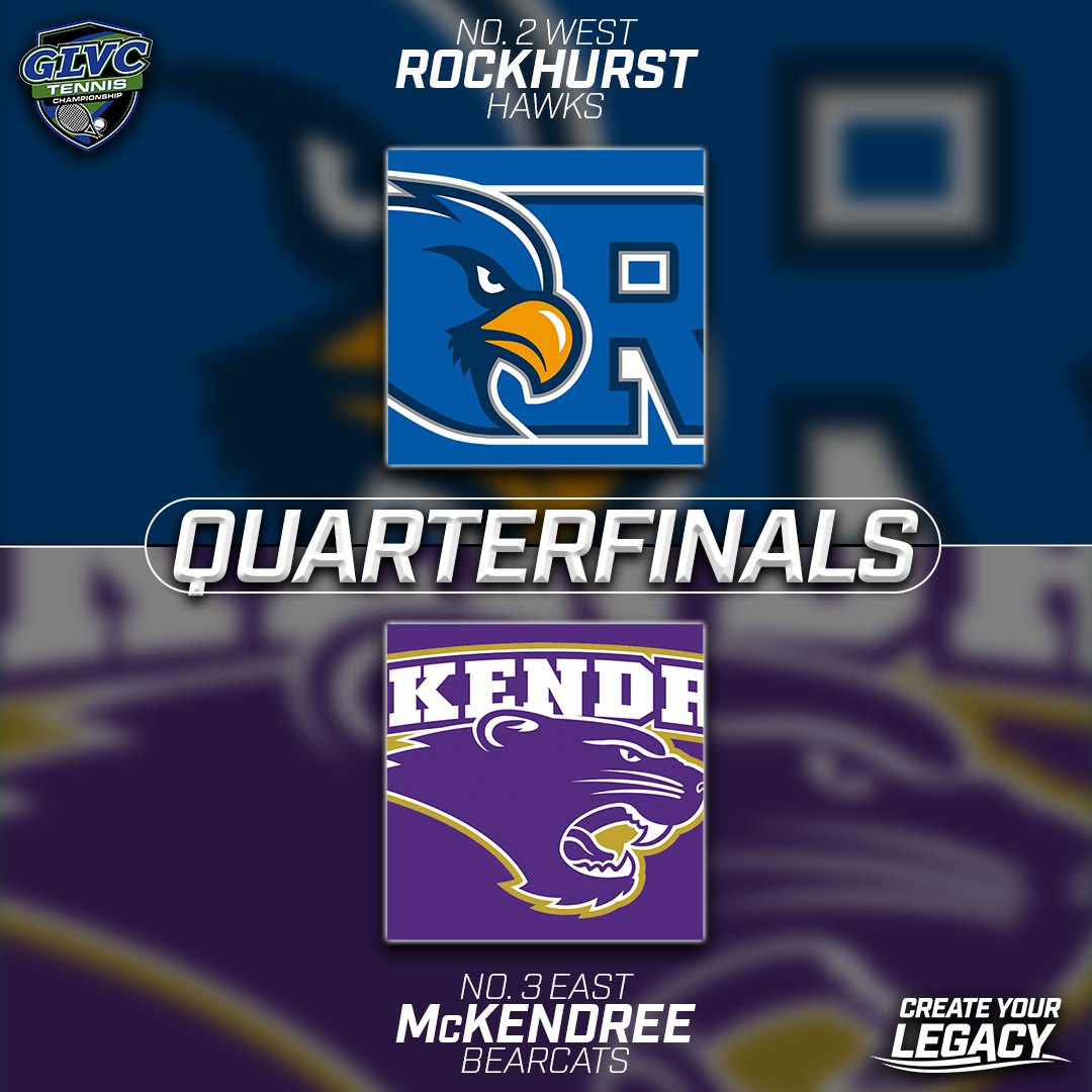 GLVCsports's tweet image. 🏆🎾 MEN'S TENNIS QUARTERFINALS

#2W Rockhurst 🆚 #3E McKendree

📺 @GLVCSN ($)
📊 GLVCsports.com/2026mten
📍 Center Grove High School
⏰ 10:30 AM ET

#GLVCchamps | #CreateYourLegacy