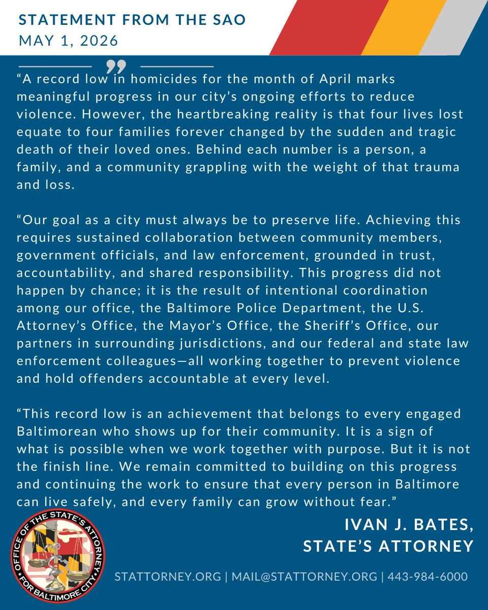 Baltimore City State's Attorney's Office tweet media