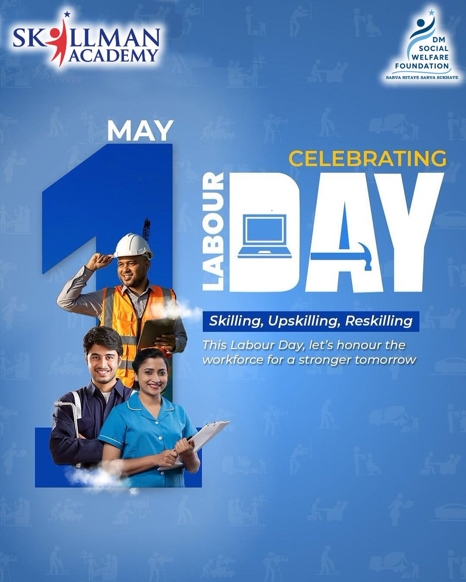 skillmanacademy's tweet photo. Happy Labour Day to all the hardworking hands behind every success! 🌍✨

#LabourDay #HardWork #Teamwork #SkillDevelopment #Dedication #WorkersDay https://t.co/CQqLwlQWMb