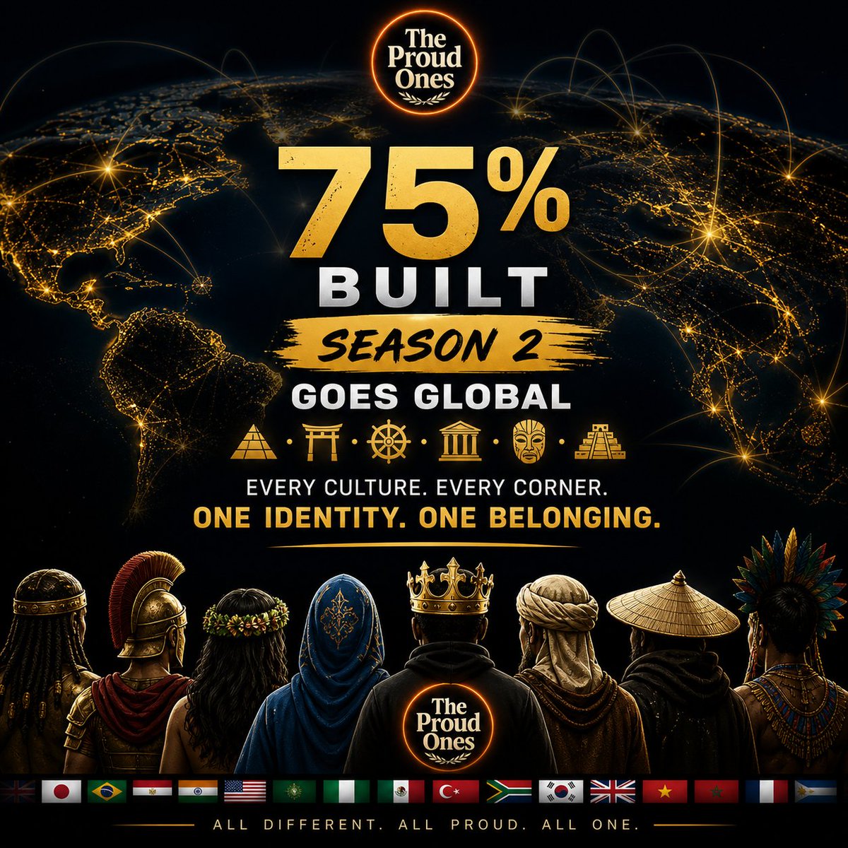 The_ProudOnes's tweet image. 75% built. 🔥

Season 2 goes global 🌍
Every culture. Every corner.

One identity. One belonging. 🛡️

TheProudOnes 🚀

#TheProudOnes #NFT #Web3 #NFTCommunity #GlobalCommunity #Belonging #Season2 #StillBuilding