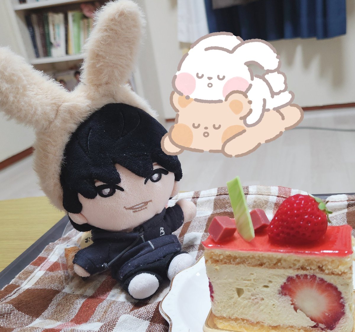 oriseto's tweet photo. (写してないけどモンブランとオペラも食べた)(おめでとう💎) https://t.co/HtclRFBhki