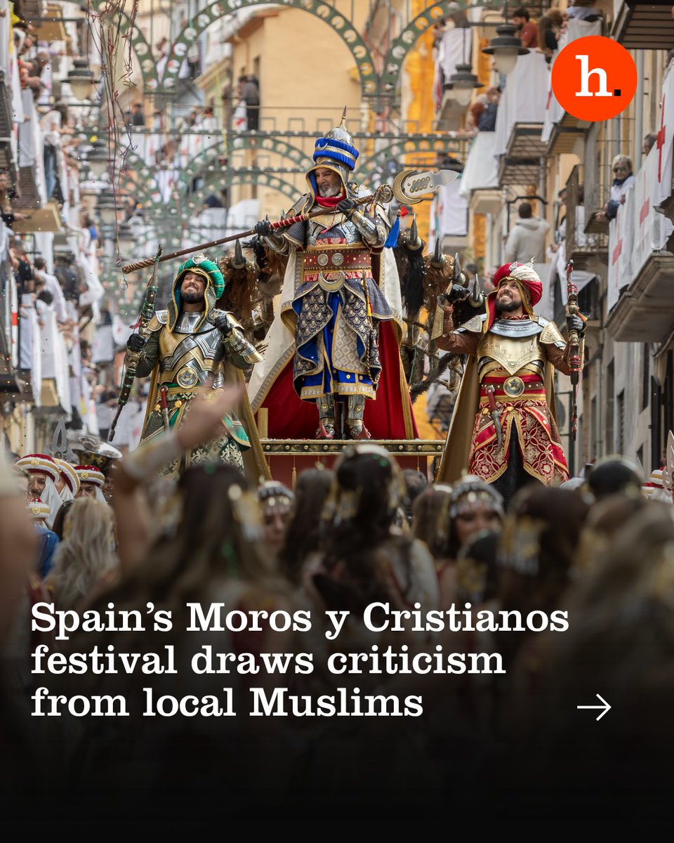 onlinehyphen's tweet image. Spain’s festival of Christian conquest leaves many Muslim residents feeling excluded.
hyphenonline.com/2026/05/01/mor…

✍️@grahamkeeley

#spain #festival #alcoy #europe
