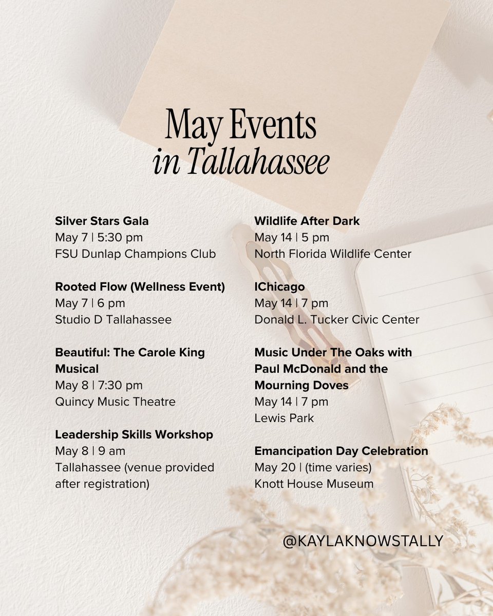 kaylaknowstally's tweet image. May in Tallahassee just hits different 🌿

Longer days, more to do, and a market that’s shifting 👀

Local events + what’s happening in real estate—worth a quick scroll.

Save this for later 🏡

#Tallahassee #RealEstate