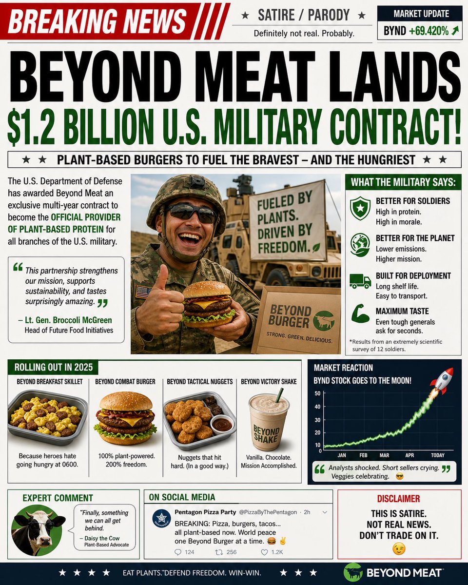 Alllso112405's tweet image. #bynd $bynd @BeyondMeat @USArmy #vegan @potus @vegan
