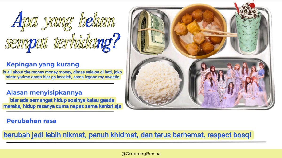Mipnjoo's tweet photo. @BersamadiKantin peromprengan ini akan terus berlanjyut~ https://t.co/XuObuTQkDe