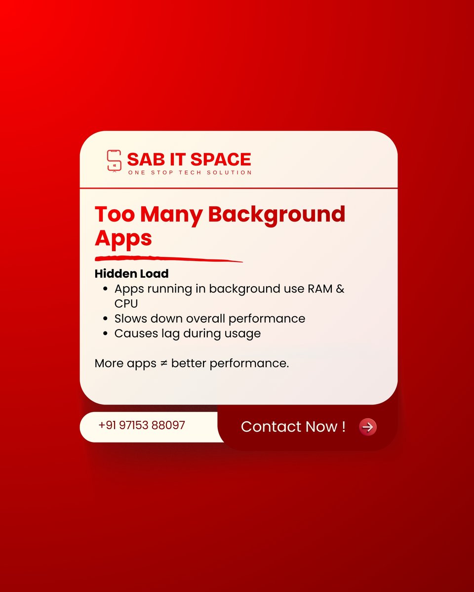 SabitSpace's tweet image. Phone Hanging Even With Good Specs?
Very common problem in Coimbatore!

Not software glitch always — sometimes deeper issues.
We fix it right at Sab IT Space.
Swipe carousel for details 👇

DM us if your phone is frustrating you daily.
#PhoneRepair #Coimbatore #MobileFix