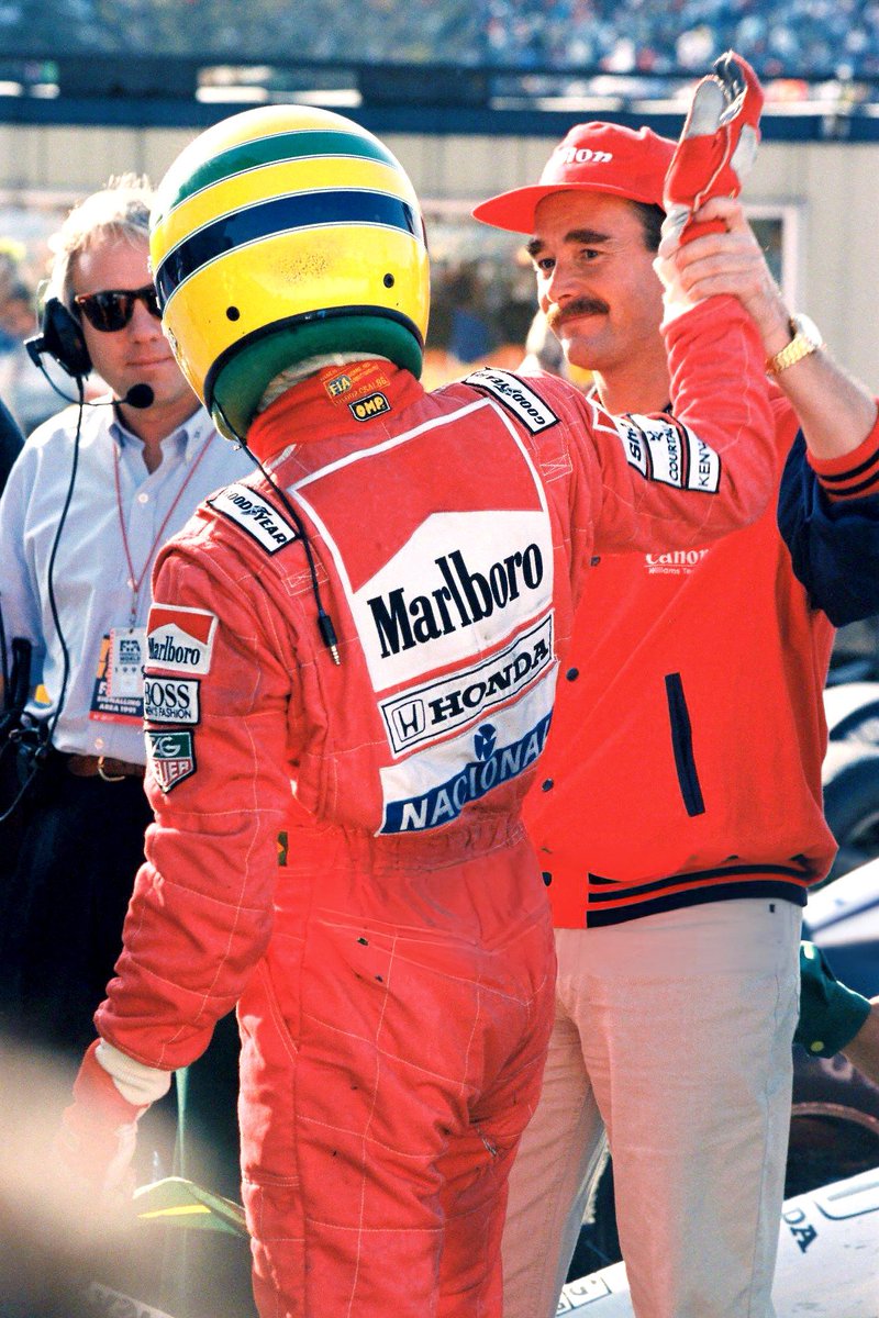 "When he won his third WC at suzuka in 1991, I hung around after retiring from the race to congratulate him. Later we had a chat and it was probably the closest we ever got. There was a deep mutual respect between us and that's how I'd like to remember him."
- Nigel Mansell