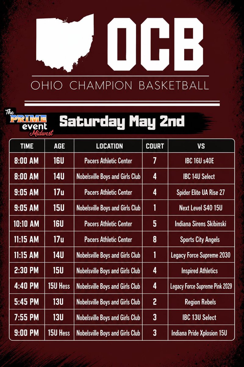 ocbgirlsaau's tweet photo. We are playing at the Prime Event Midwest in Indy this weekend. Excited for another weekend to compete 🏆 https://t.co/SGliI1ksEw
