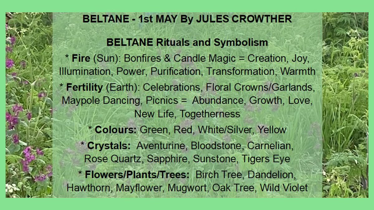 julescrowther's tweet image. Blessed Beltane! 1st May 2026. Have a good one! #beltane #blessings
