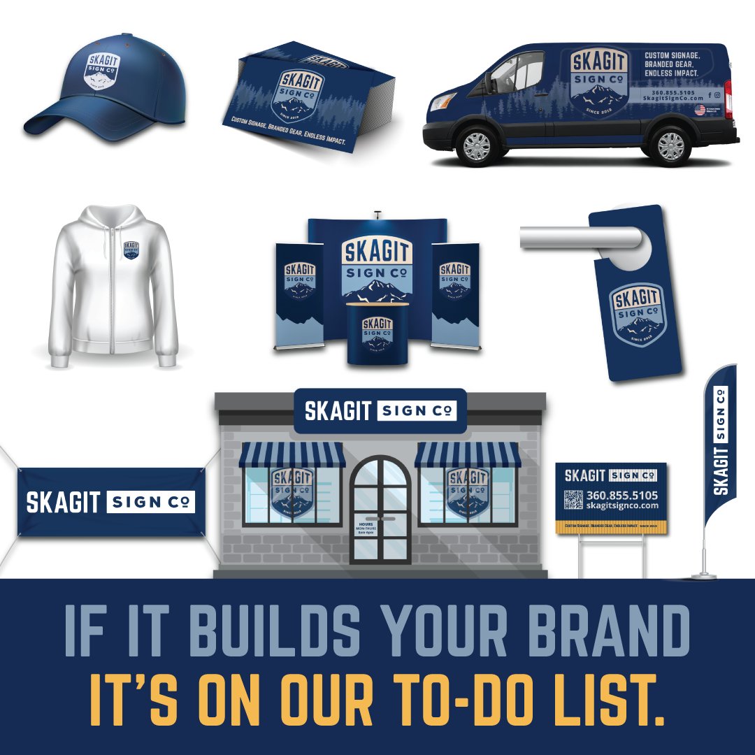 SkagitSignCo's tweet image. @SkagitSignCo. is your one-stop shop for everything branding, from bold signage and custom displays to vehicle wraps, wall graphics, branded apparel, and promotional items. 

skagitsignco.com/one-stop-shop

#skagitvalley #skagit #whatcom #snohomish #veteranowned #womanled #skagitsignco